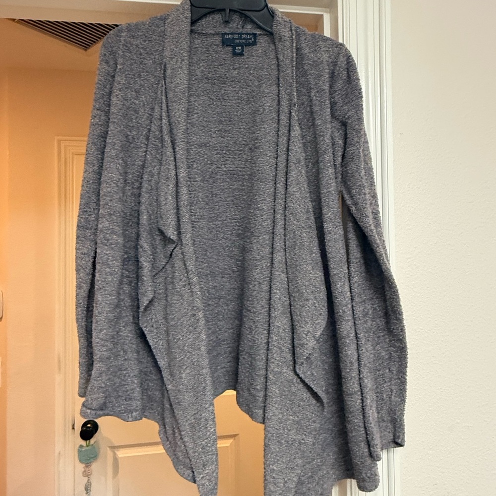 Barefoot Dreams Charcoal Open Front Cardigan